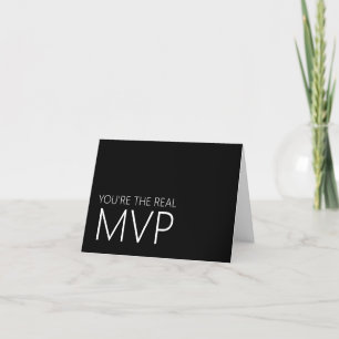 Football noir et blanc moderne Merci MVP