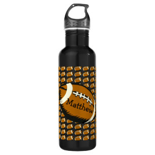 Football Noir et Sports Brown Bouteille d'eau