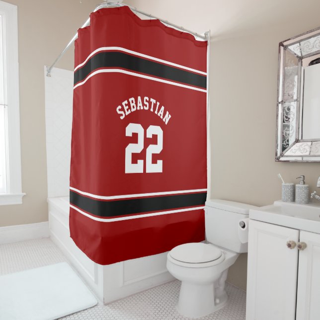 Football Novelty Personalized Jersey Black Red (In Situ)