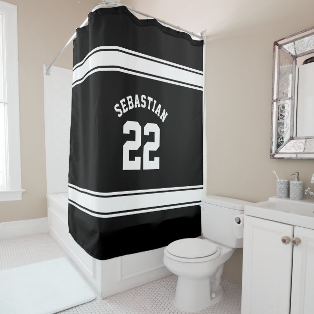 Football Novelty Personalized Jersey Black White (In Situ)