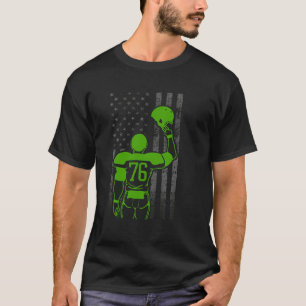 Football Number 76 Green Football Player Flag With T-Shirt