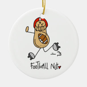 Football Nut T-shirts and Gifts Ceramic Ornament
