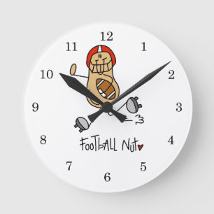 Football Nut T-shirts and Gifts Round Clock
