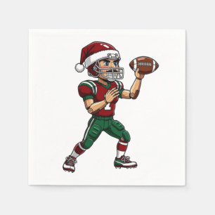 Football Nutcracker Christmas 2026 Holiday Sports Napkin
