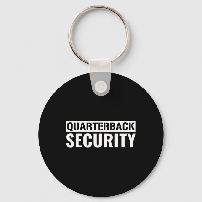 Football Offensive Line Lineman Quarterback Protec Keychain (Front)