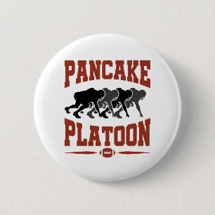 Football Offensive Lineman Pancake Platoon 2 Inch Round Button