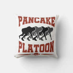 Football Offensive Lineman Pancake Platoon Throw Pillow