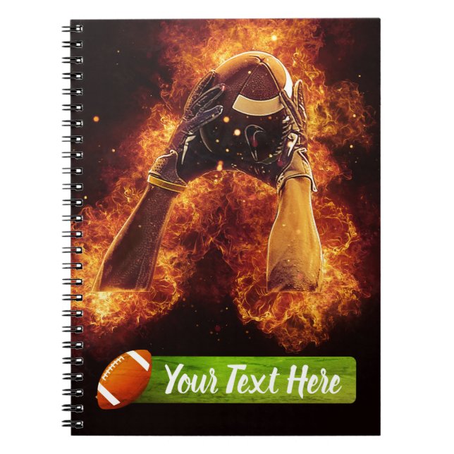 Football on Fire Notebook (Front)