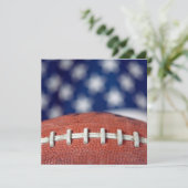 Football On Flag Party Invitation (Standing Front)
