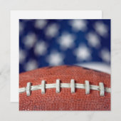 Football On Flag Party Invitation (Front/Back)