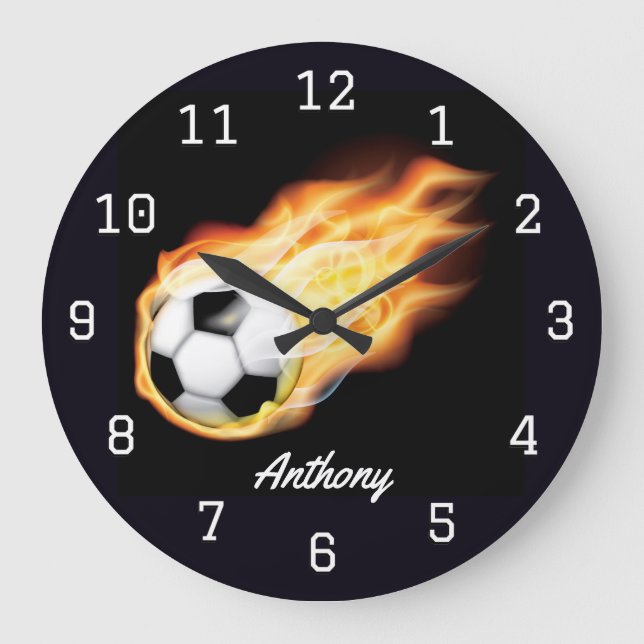 Football or Soccer personalized Large Clock (Front)