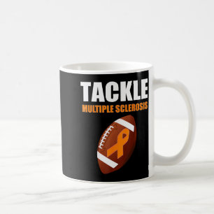 Football Orange Ribbon Multiple Sclerosis Awarenes Coffee Mug
