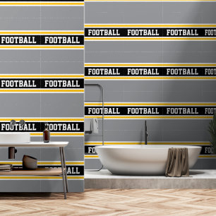 FOOTBALL Orange White Black Green Racing Stripes Wallpaper