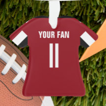 Football Ornement Red & Black Jersey