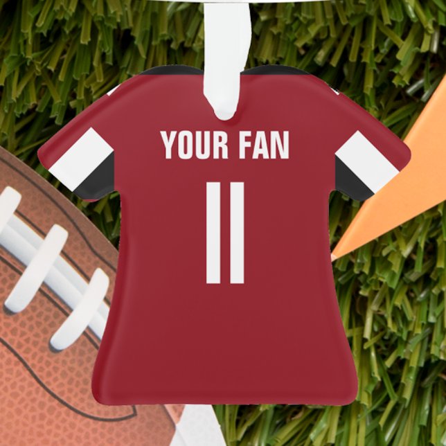 Football Ornement Red & Black Jersey (Créateur téléchargé)