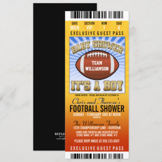 Football Party Baby Shower Invitation