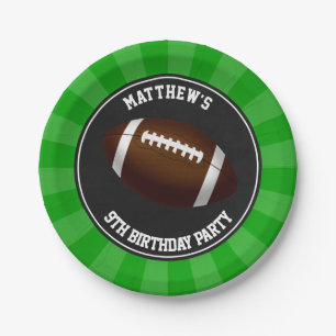 Football Party Cake Plates Personalized