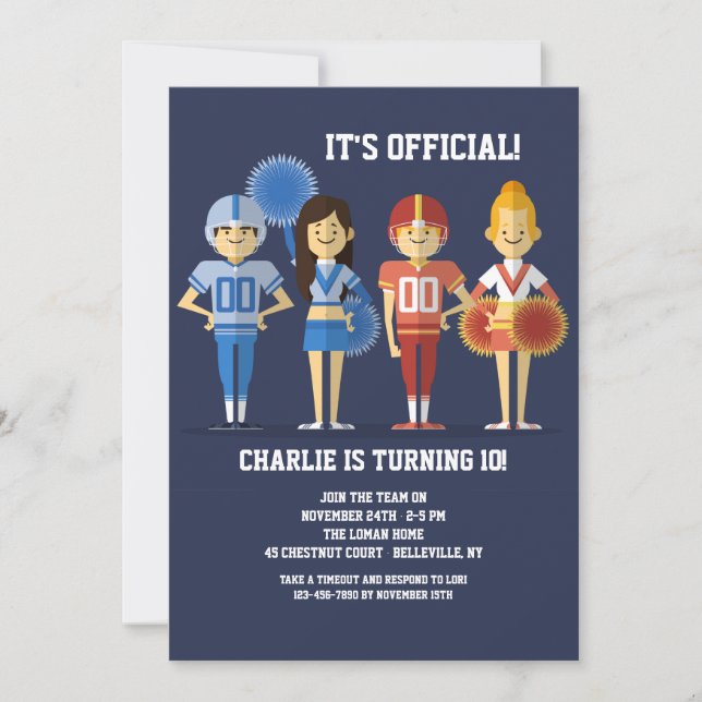 Football Party Invitation (Front)