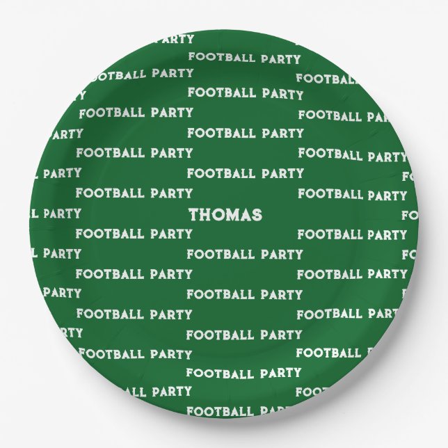 Football Party  Paper Plate (Front)