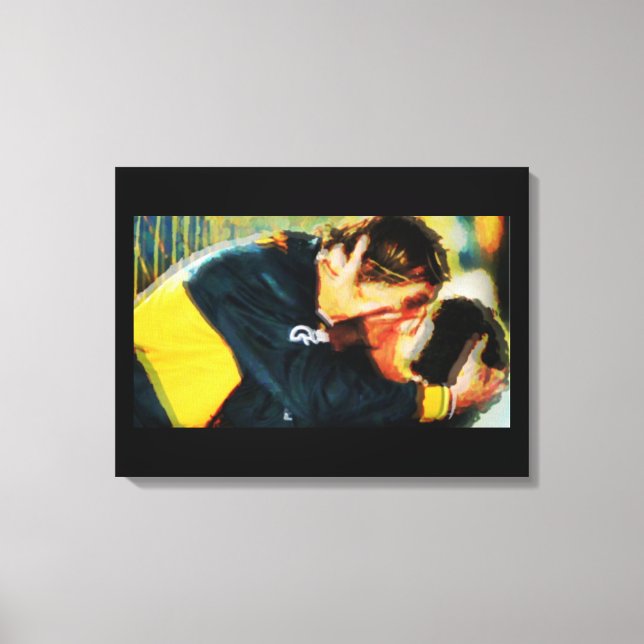 Football passion Diego and Claudio Canvas Print (Front)