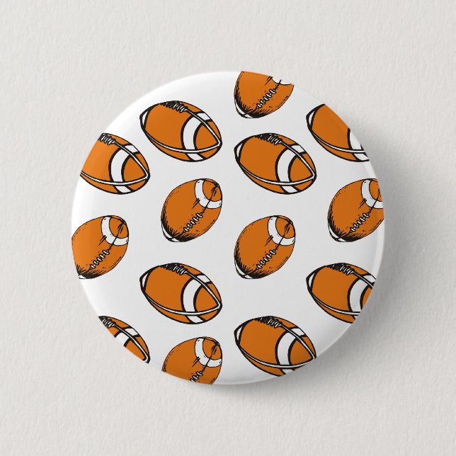 football pattern 2 inch round button (Front)