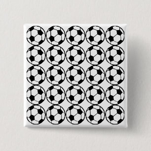 Football pattern 2 inch square button