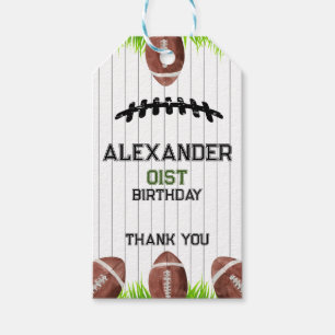 Football Pattern birthday Gift Tags