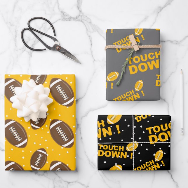 Football  Pattern Wrapping Paper Sheet (Front)