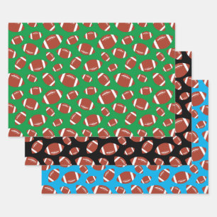 Football Pattern Wrapping Paper Sheet