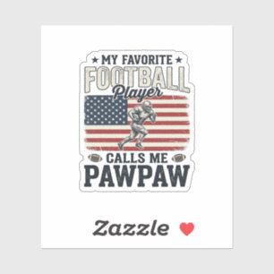 Football Pawpaw Vintage American Flag Shirt Design
