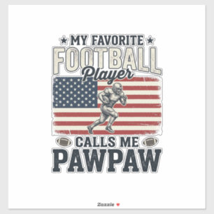 Football Pawpaw Vintage American Flag Shirt Design