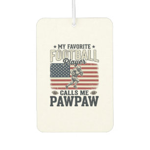 Football Pawpaw Vintage American Flag Shirt Design Air Freshener