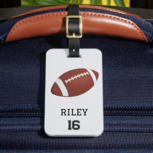Football Personalized Custom Team Bag Tag Gift