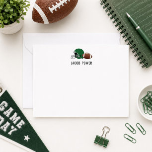 Football Personalized Monogram Initals Card