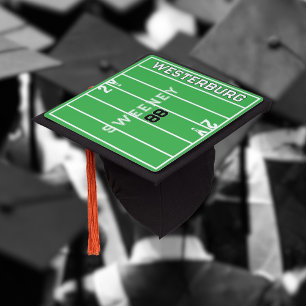 Football Personalized Name Number Custom Colours Graduation Cap Topper