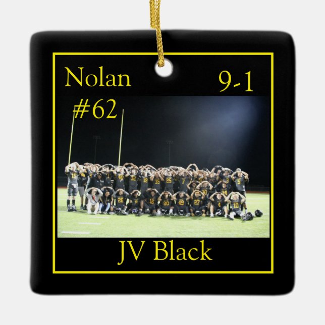 Football Personalized Ornament (Front)