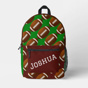 Football Personalized Printed Backpack