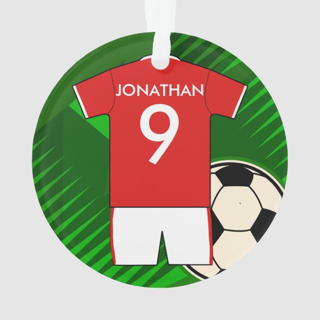 Football personnalisé Jersey rouge et blanc (dos)