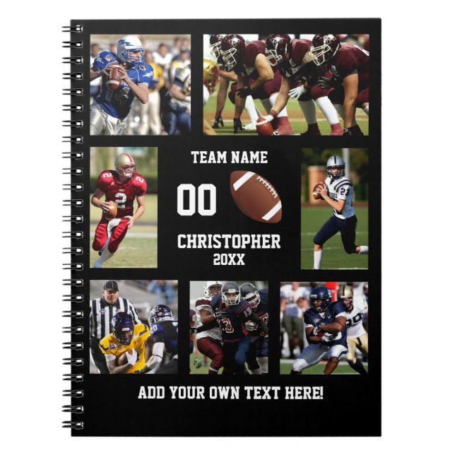 Football photo collage notebook (Front)