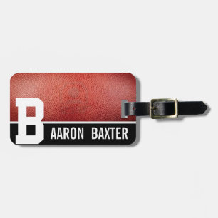 FOOTBALL PIGSKIN MONOGRAM Custom Luggage Tag