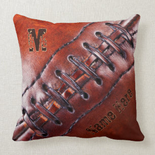 Football Pillow with Your Name, Monogram or Number
