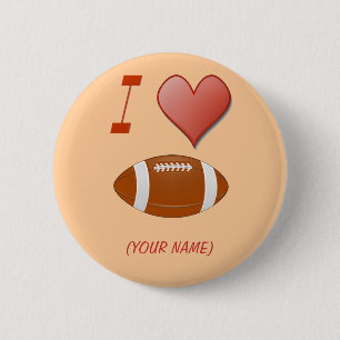 FOOTBALL PIN-ON BUTTON