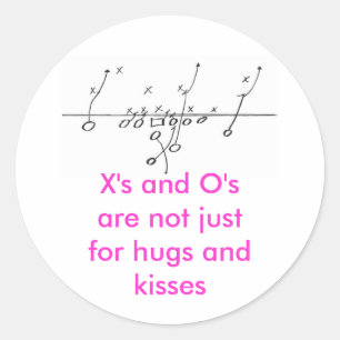Football Play, X's and O's are not... - Customized Classic Round Sticker