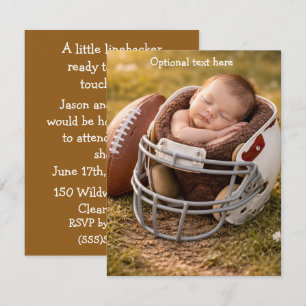 Football Player Baby Shower Digital Download  Invitation