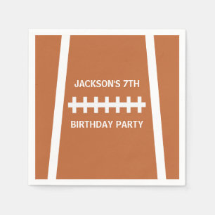 Football Player Ball Custom Sports Birthday Party Napkin