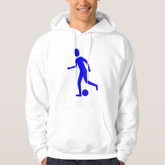 Football Player - Blue Hoodie (Front)