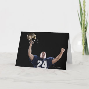 Football player celebrating card