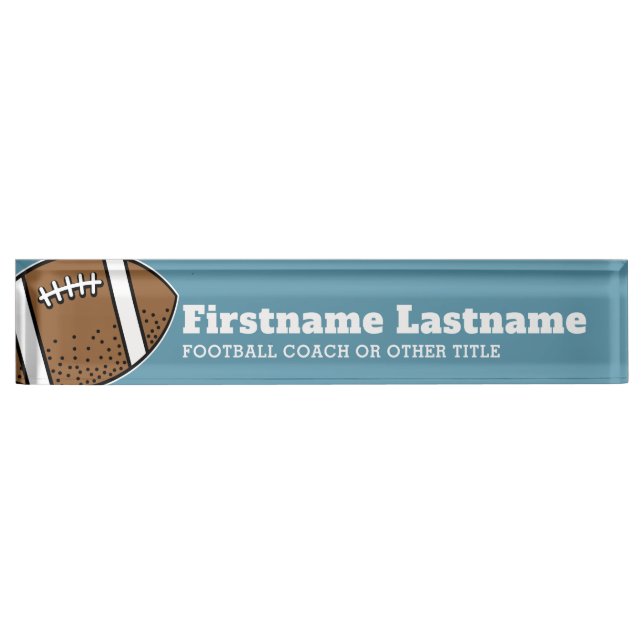 Football Player Coach or Teacher - Modern Drawing Nameplate (Front)