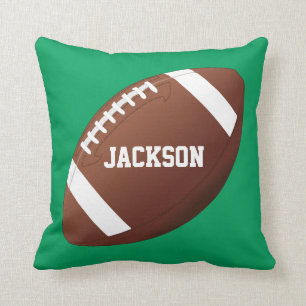 Football Player Custom Name or Text Throw Pillow