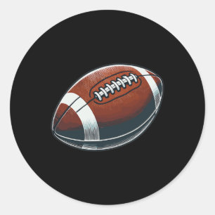 Football - Player Field Fan Game Quarterback Runni Classic Round Sticker